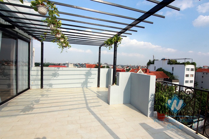 One bedroom apartment with big outside space for rent in Tay Ho.